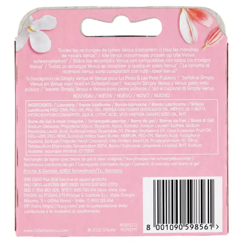 Venus Comfortglide Spa Breeze pentru Aparat de Ras cu 3 Lame Set/4 Bax 10 buc.